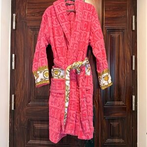 Versace Pink Terrycloth Bathrobe